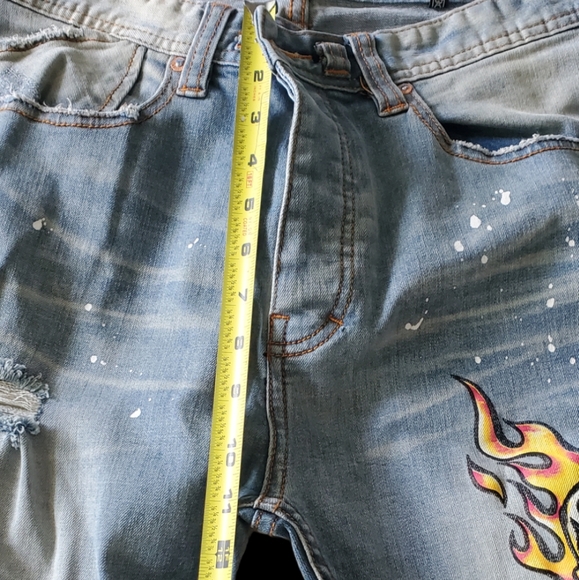 Hustle Gang Whiskey Throttle Spray Paint Jeans. Sz. 34. - Picture 10 of 16